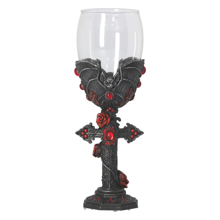 Carpe Noctem Dracula Vampire Bat Wine Glass Goblet 20cm