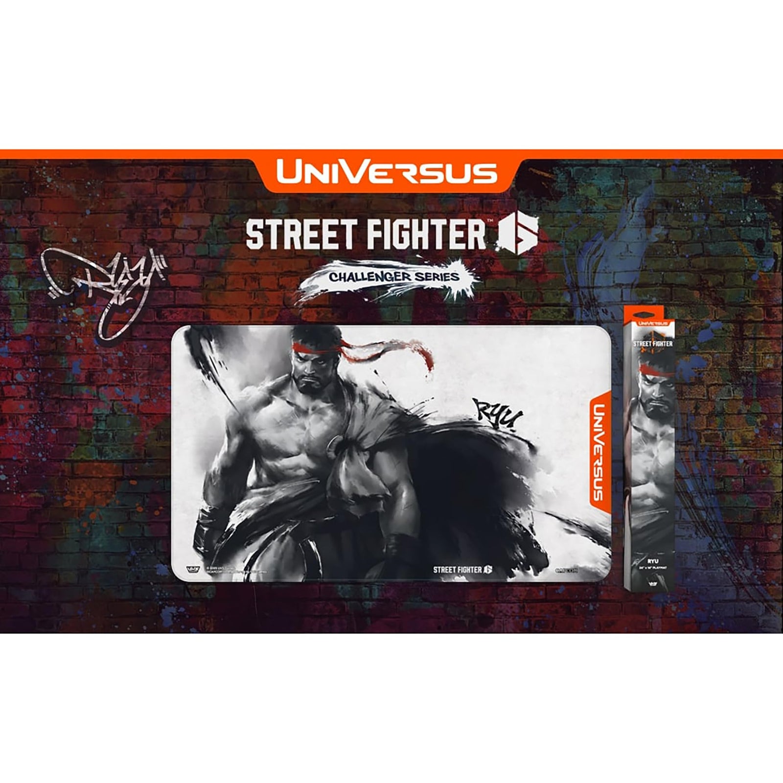 UVS Street Fighter 6 Challenger Series Playmat Ryu Trading Card Game by UniVersus 2