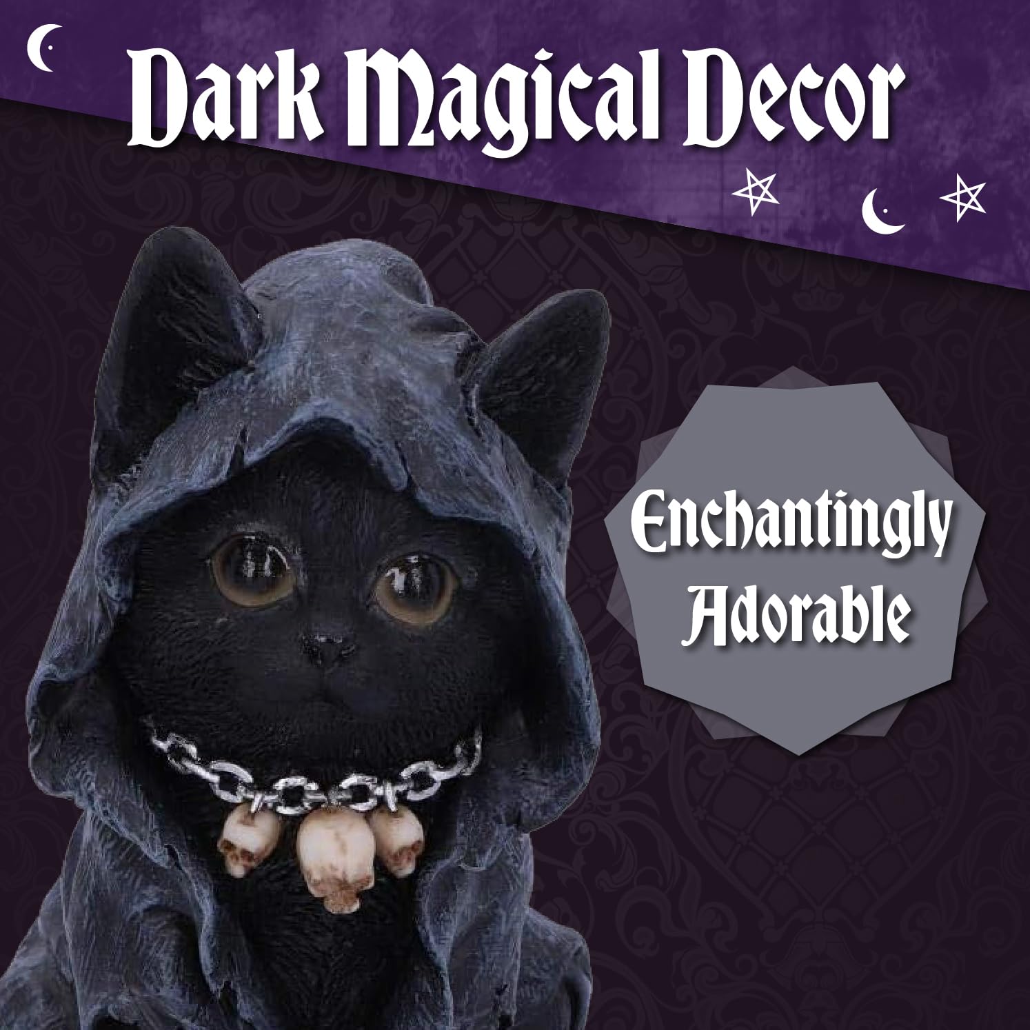 Reapers Feline Cloaked Grim Reaper Cat Figurine 16cm 9