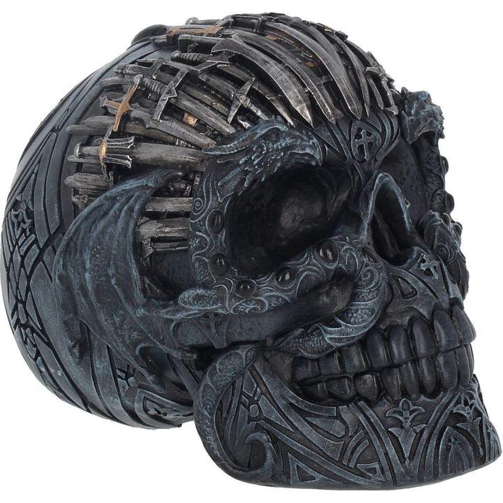 Medieval Sword Dragon Skull Gothic Ornament 18.5cm