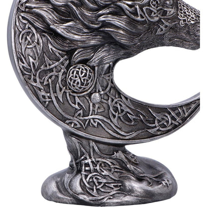 Celtic Crescent Wolf and Moon Ornament 25cm 6