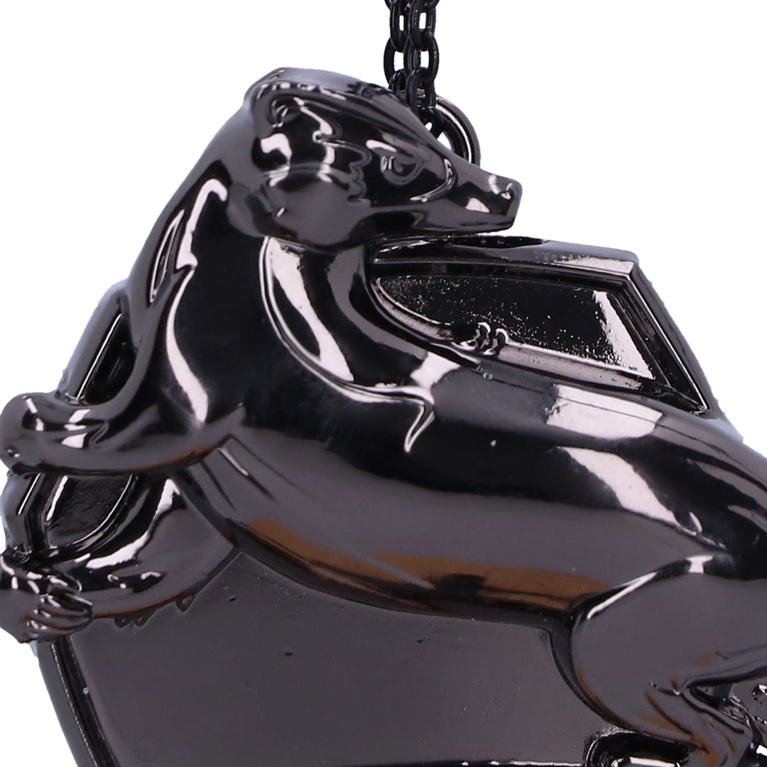Harry Potter Hufflepuff Crest Silver Weighted Hanging Ornament 6cm