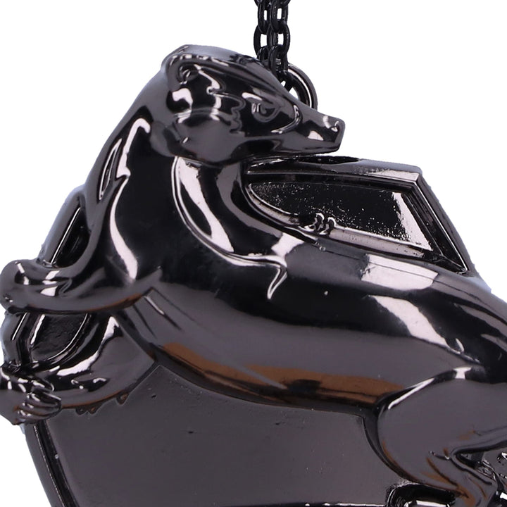 Harry Potter Hufflepuff Crest Silver Weighted Hanging Ornament 6cm