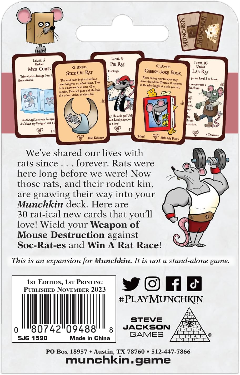 Munchkin Rats Card Game Exapnsion