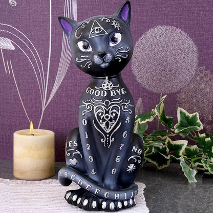 Mystic Kitty Figurine Spirit Board Black Cat Ornament 26cm 7