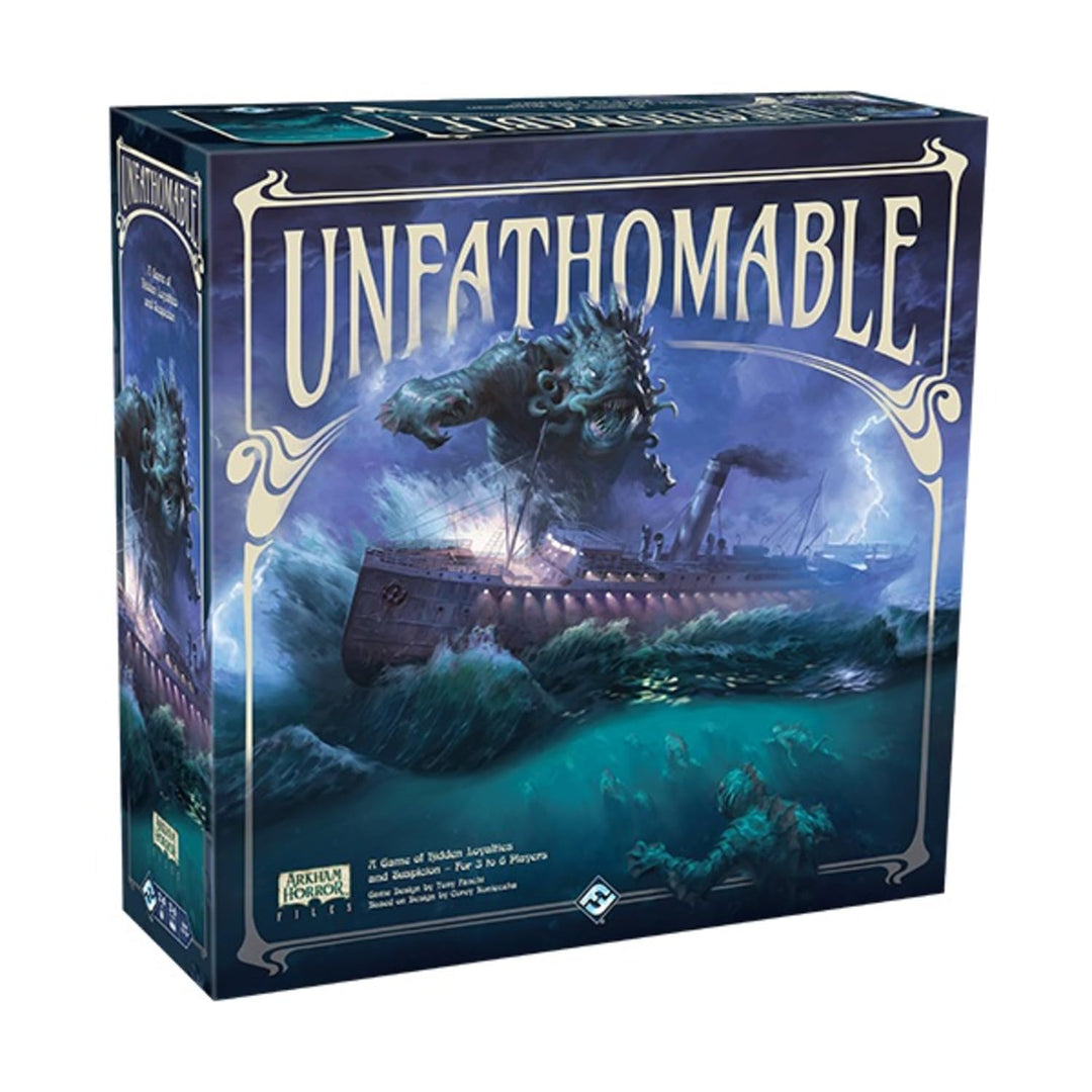 Unfathomable | Strategy Game for Teens and Adults | Arkham Horror | Hidden Traitor Board Game | Ages 14+ | 3-6 Players | Average Playtime 120-240 Minutes | Made by Fantasy Flight Games