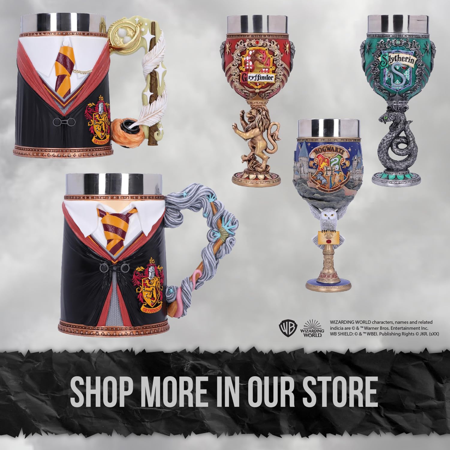 Harry Potter Slytherin Hogwarts House Collectible Goblet 19.5cm Drinking Mug 7