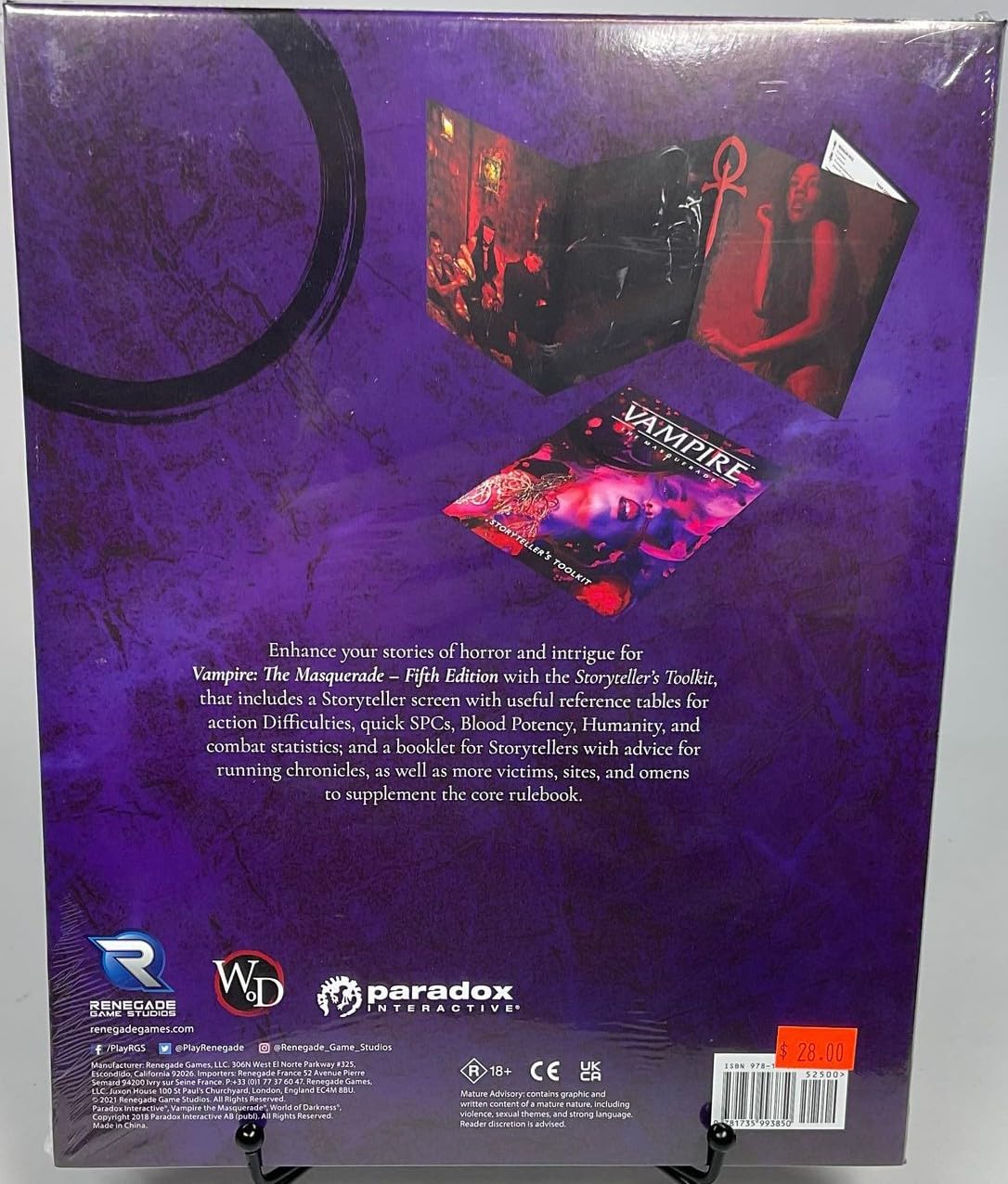 Vampire The Masquerade 5th Edition Storytellers Screen and Toolkit Roleplaying Game by Renegade Studio 3