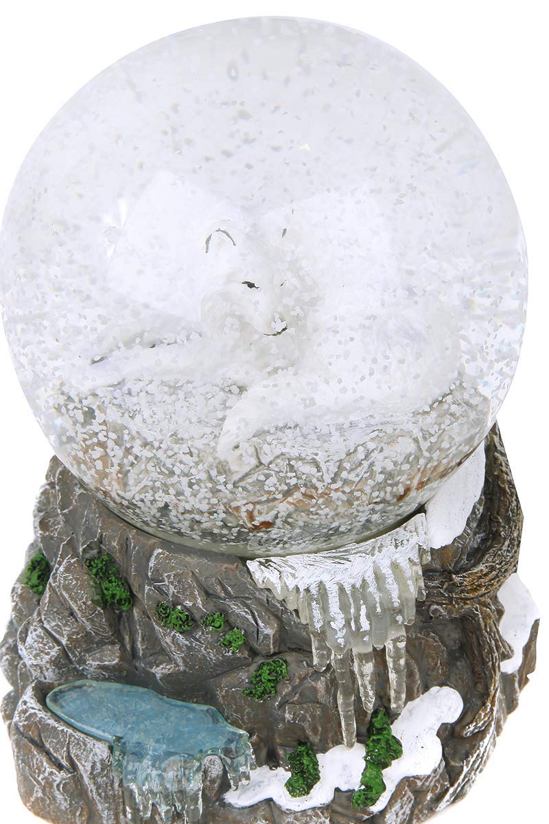 Guardian of the North Wolf Snowglobe 14.5cm