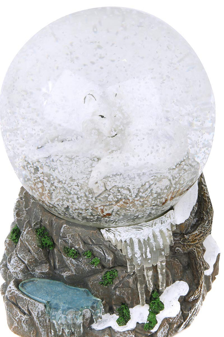 Guardian of the North Wolf Snowglobe 14.5cm