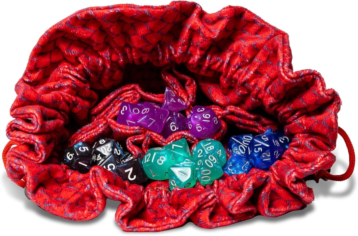 Metallic Dice Games FanRoll Dragon StormTM Velvet Compartment Dice Bag: Dragon Scales 1