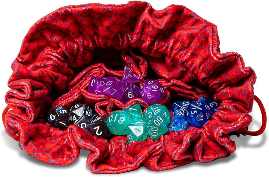 Metallic Dice Games FanRoll Dragon StormTM Velvet Compartment Dice Bag: Dragon Scales 1
