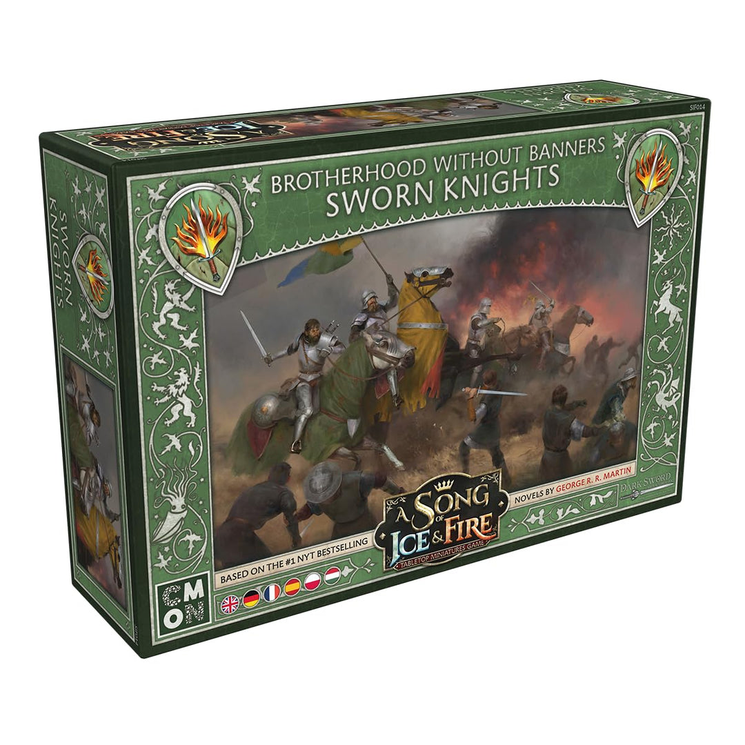 A Song of Ice and Fire Tabletop Miniatures Game Brotherhood Sworn Knights Starter Set - Strategy Game for Adults, Ages 14+, 2+ Players, 45-60 Minute Playtime, Made by CMON