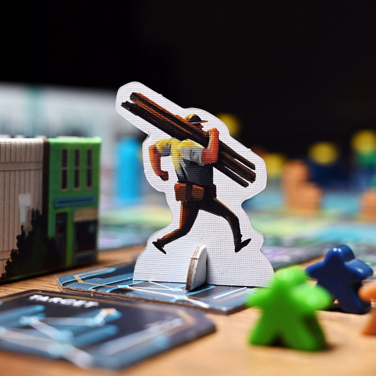 AEG Rolling Heights | Roll Your Meeples, Build The City | Push Your Luck, Pool Building Construction Game Set in The 1920's | 2-4 Players | Ages 10+ 7