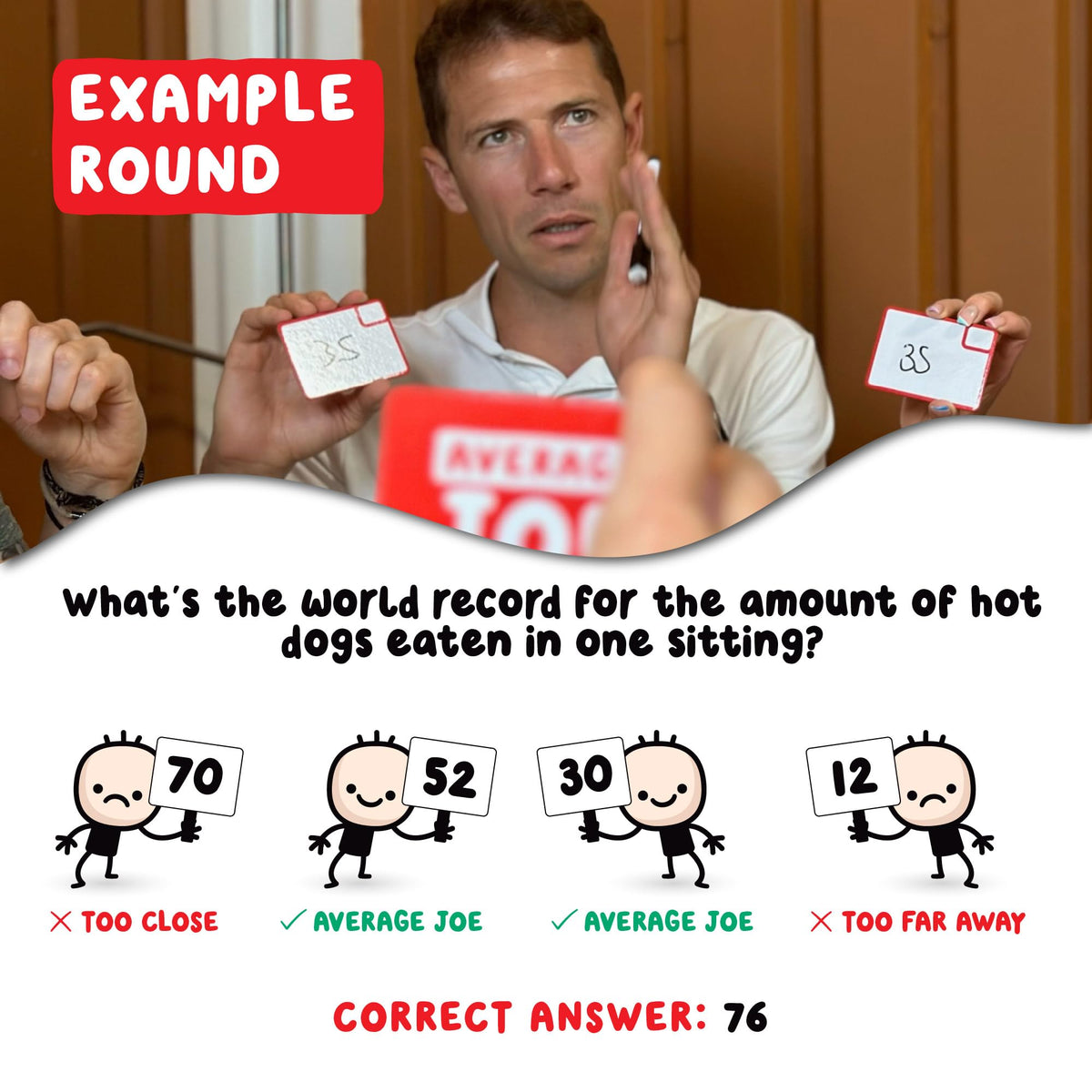Format Games Average Joe Party Game - Embrace Your Ordinary Side with 600 Questions - Fun for Family and Friends! Ages 8+, 3-6 Players, 30 Minute Playtime, Made 7