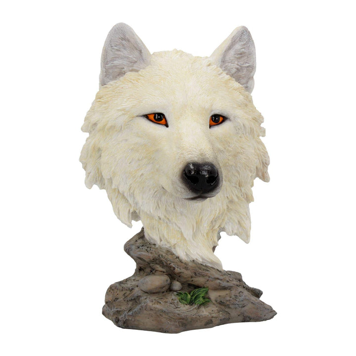 Snow Searcher White Wild Wolf Bust 16cm