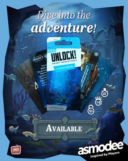 Unlock Short Adventures 12 The Oceans Heart Board Game by Space Cowboys 3