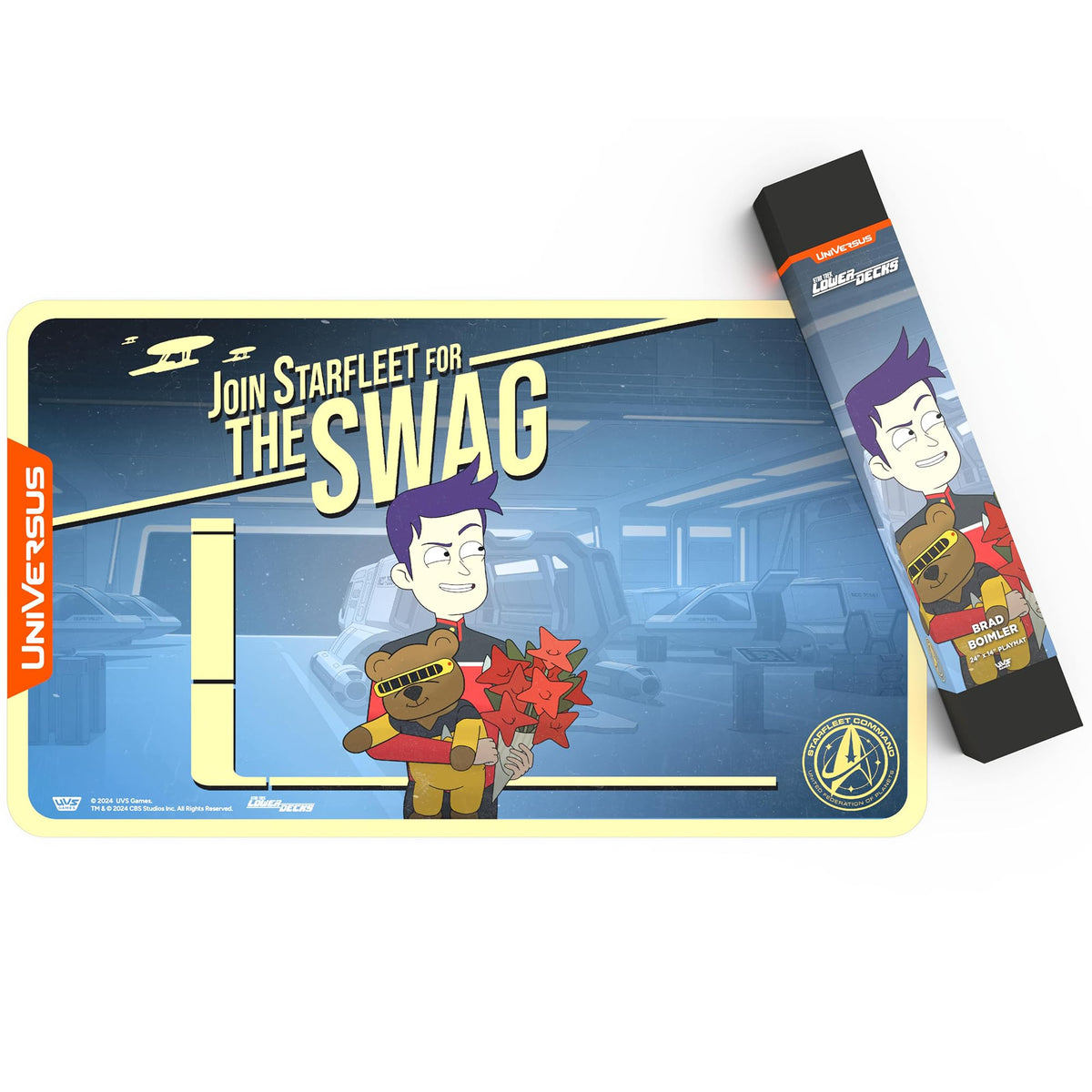 UniVersus: Star Trek: Lower Decks - Brad Boimler Playmat - 24 x 14 Neoprene Mat, Tabletop Card Game Accessory, UVS Games, Officially Licensed 2
