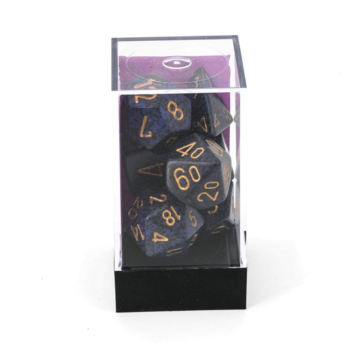 Chessex CHX25337 Dice-Speckled Golden Cobalt Set 3