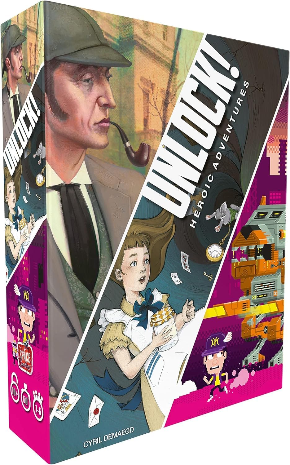 UNLOCK! Heroic Adventures Card Game - Escape Room-Inspired Cooperative Adventure, Fun Family Game for Kids and Adults, Ages 10+, 1-6 Players, 1 Hour Playtime, Made by Space Cowboys 1