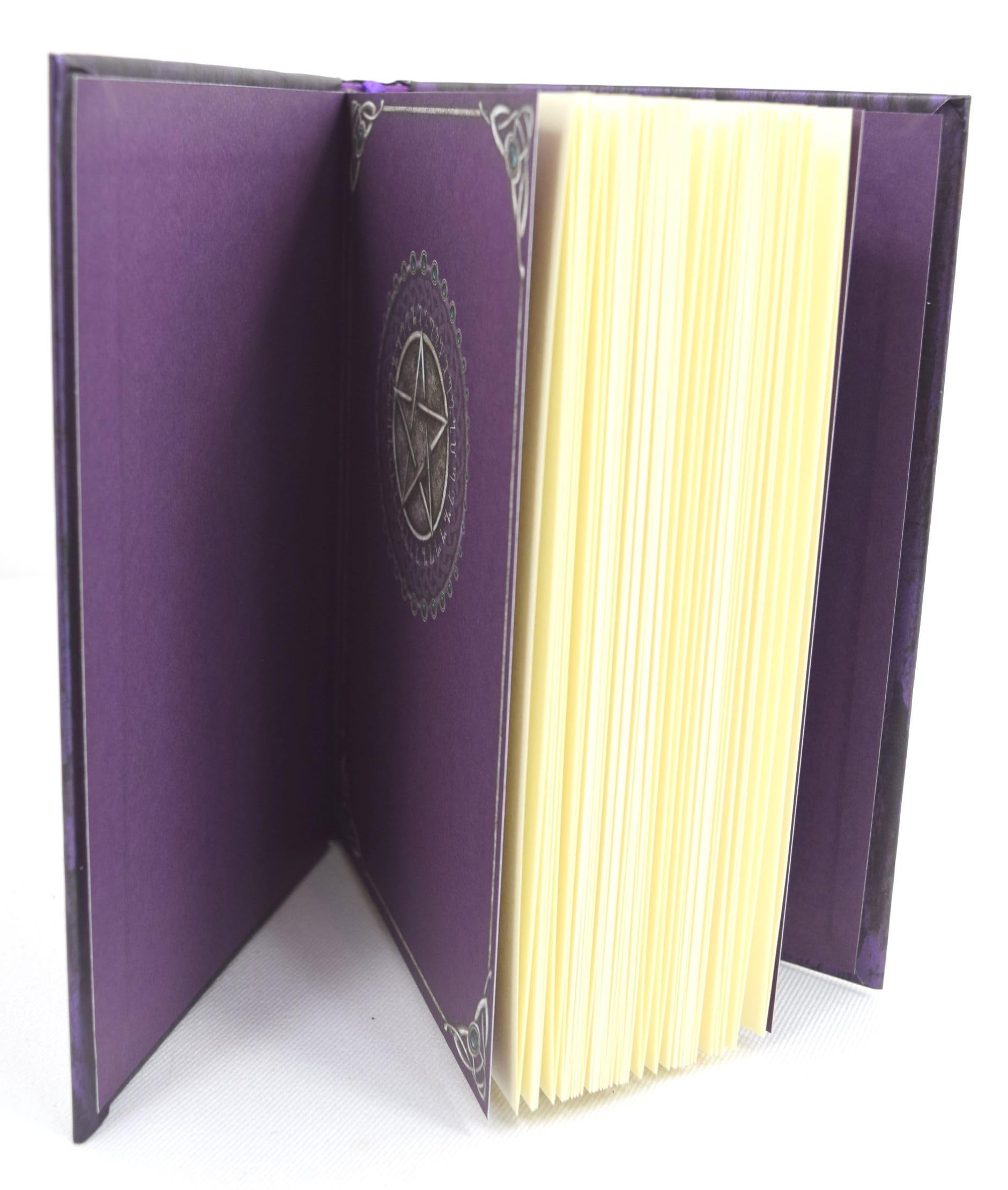 Embossed Pentagram A5 Spell Book Journal in Purple 17cm 5