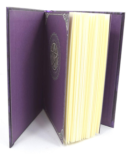 Embossed Pentagram A5 Spell Book Journal in Purple 17cm 5