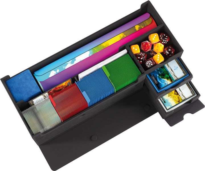Gamegenic Cards’ Lair Pro 1000+ Convertible Gaming Box - Premium Storage and Organization for Serious Gamers, Holds Cards, Deck Boxes, and Accessories, Black Color, Made