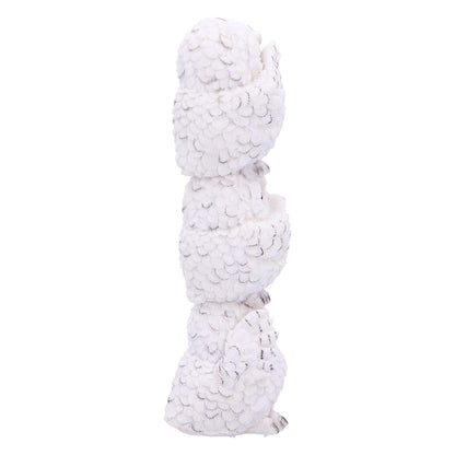 Wisest Totem Three Wise White Owls Ornament 20cm 4