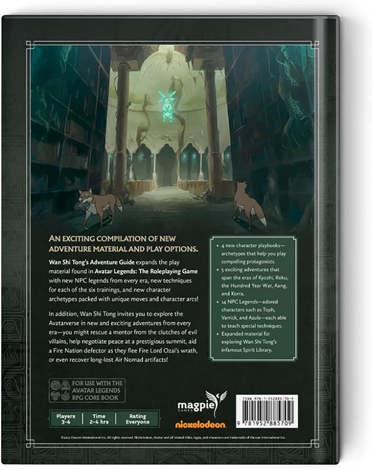 Magpie Games Wan Shi Tong's Adventure Guide - Avatar Legends: The Roleplaying Game expansion, hardcover tabletop RPG rulebook, full-color, Avatar Legends iconic and original art, silk bookmarks 4