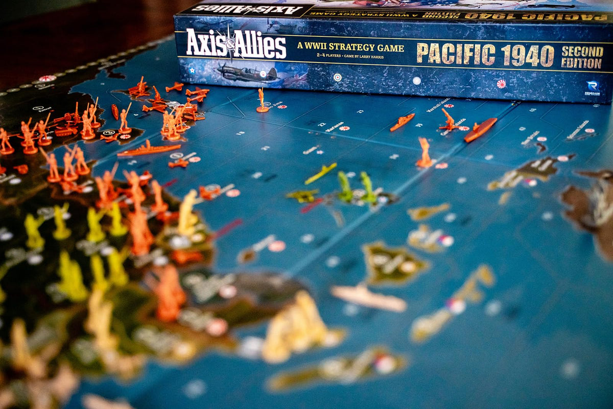 Renegade Game Studios Axis & Allies: 1940 Pacific Second Edition - WWII War Miniatures Strategy Board Game, Renegade, Age 12+/2-4 Players/6 Hr 6