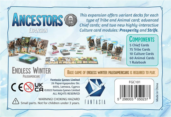 Endless Winter Paleoamericans Ancestors Board Game Expansion | Prehistoric Strategy Game for Adults and Kids | Ages 12+ | 1-4 Players | Average Playtime 60-90 Minutes | Made by Fantasia Games