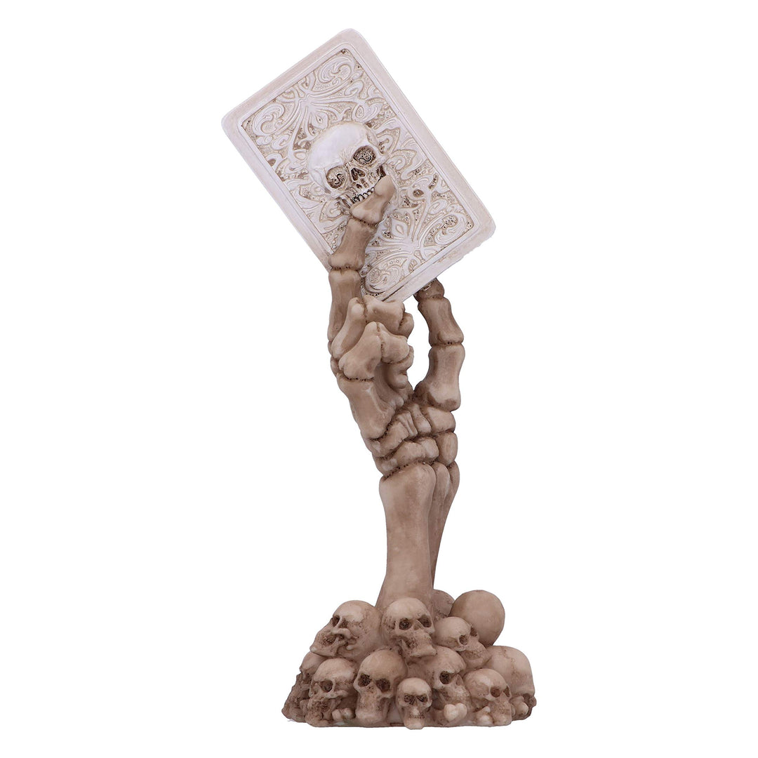 Ace of Spades Up Your Sleeve Skeletal Hand Card Figurine 18.4cm