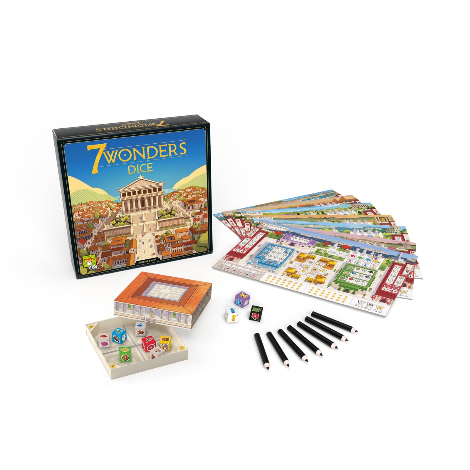 7 Wonders Dice Board Game by Repos 2