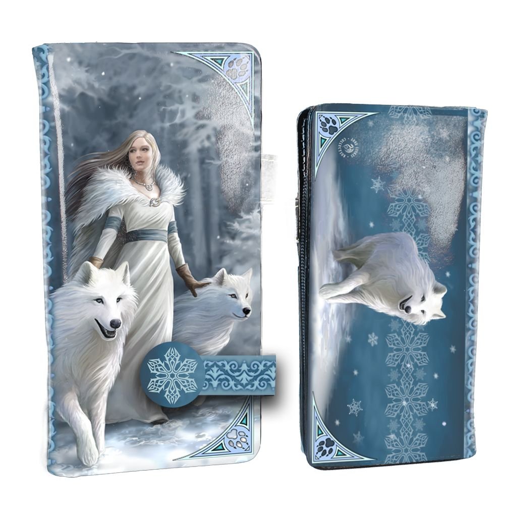 Anne Stokes Winter Guardians Wolf Embossed Purse 18.5cm