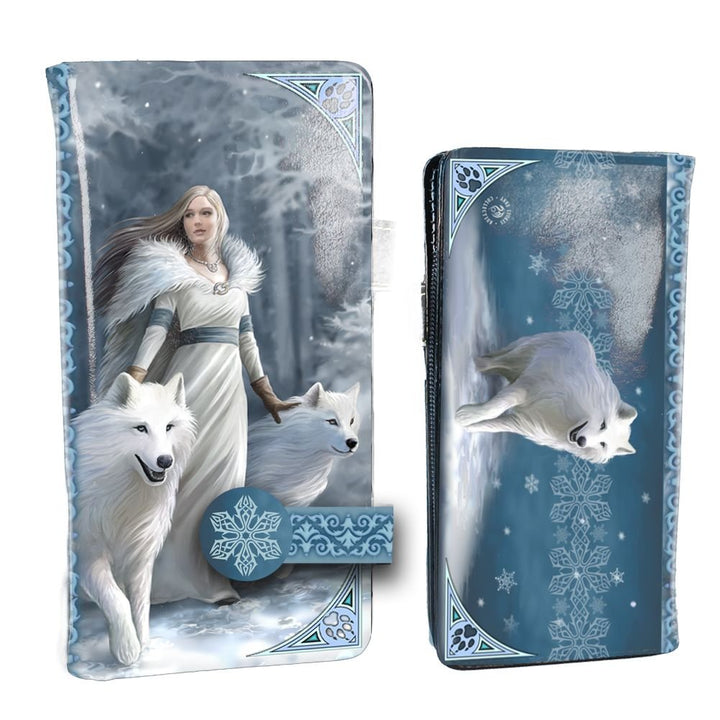 Anne Stokes Winter Guardians Wolf Embossed Purse 18.5cm