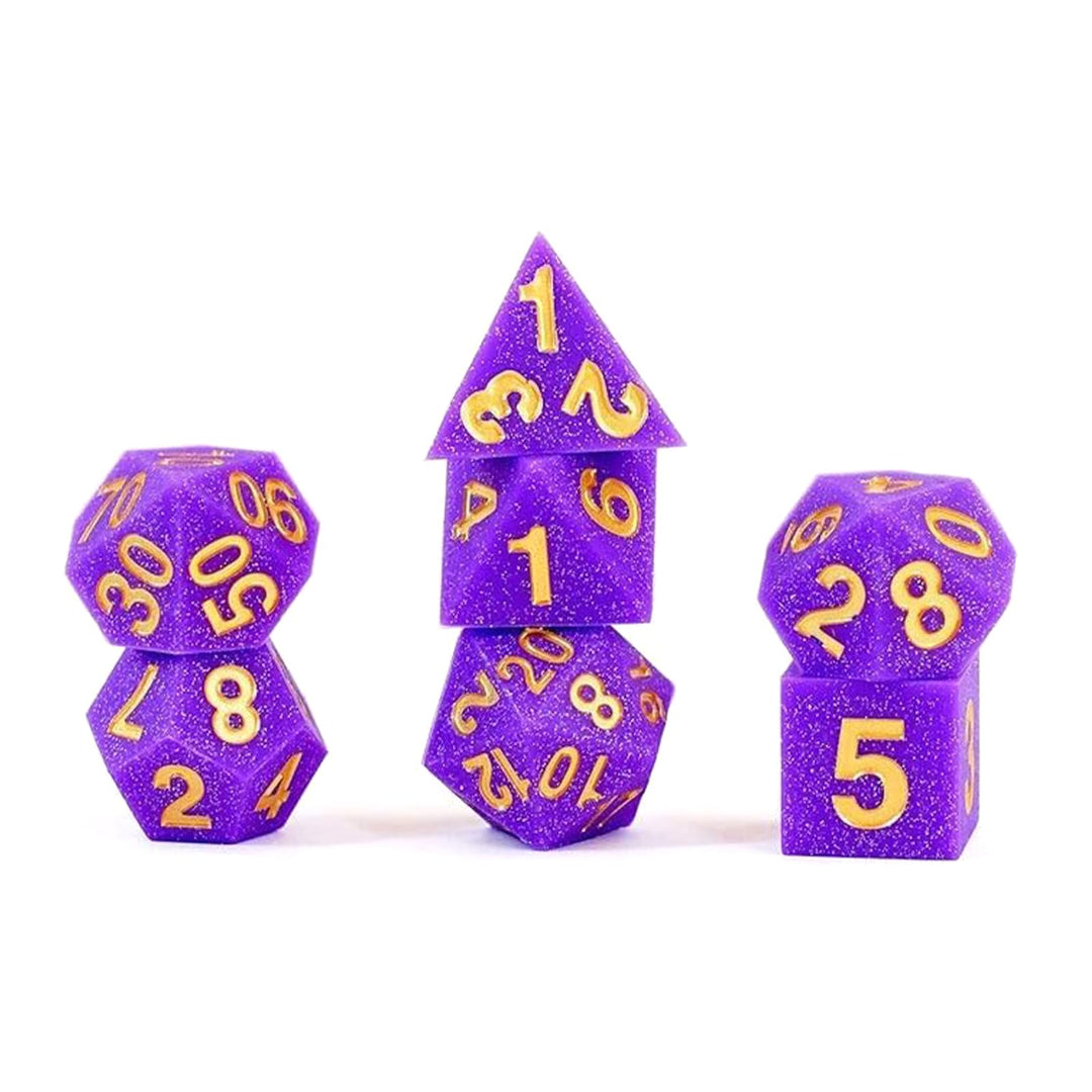 FanRoll by Metallic Dice Games 16mm Sharp Edge Silicone Rubber Poly Dice Set