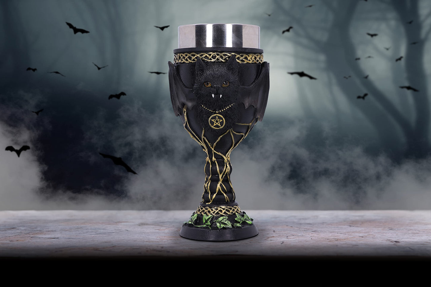 Feline Fang Black Cat Goblet 17.3cm 7