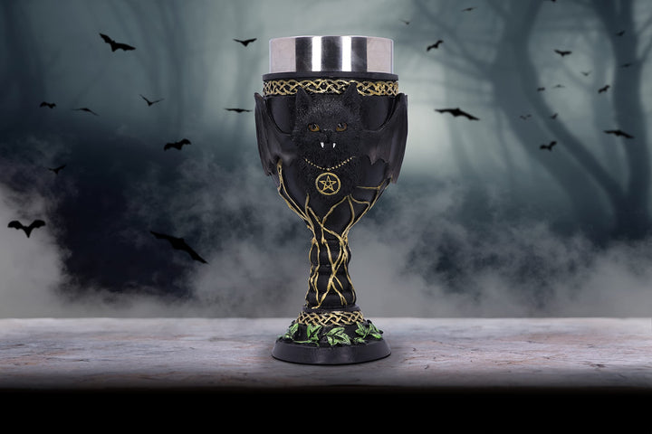 Feline Fang Black Cat Goblet 17.3cm