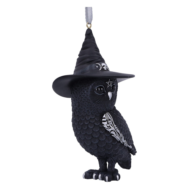 Owlocen Black Witch Owl Hanging Decorative Ornament 12cm
