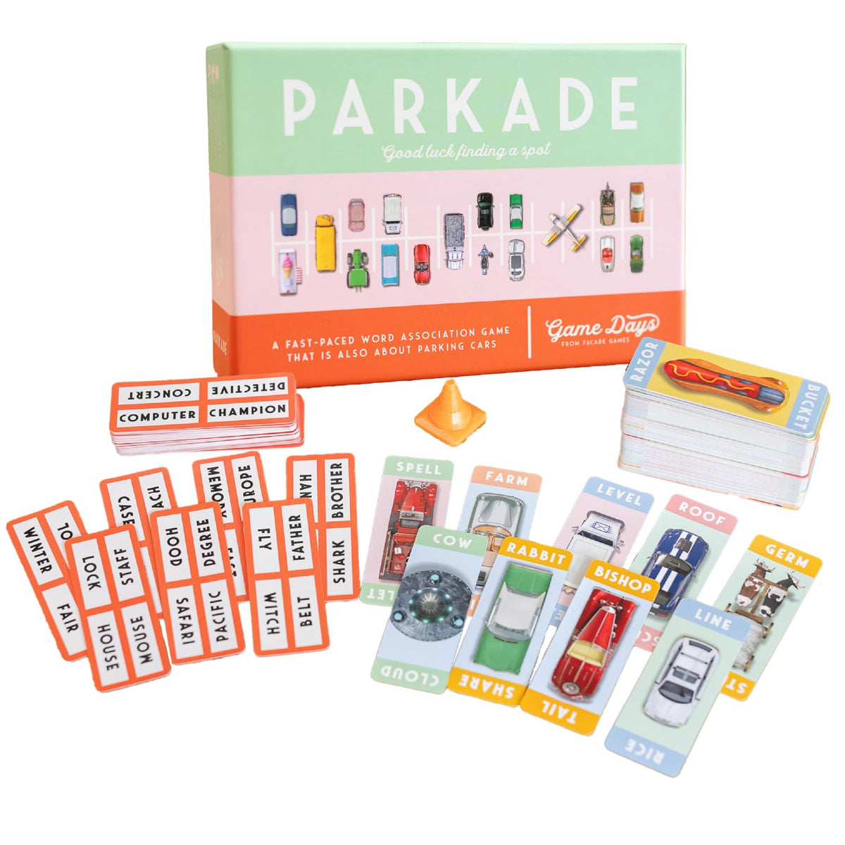 Parkade Board Game - Word Games and Parking Cars - Party Game for Friends and Family Game Night - 5-15 Minutes for 3-13 Players 1