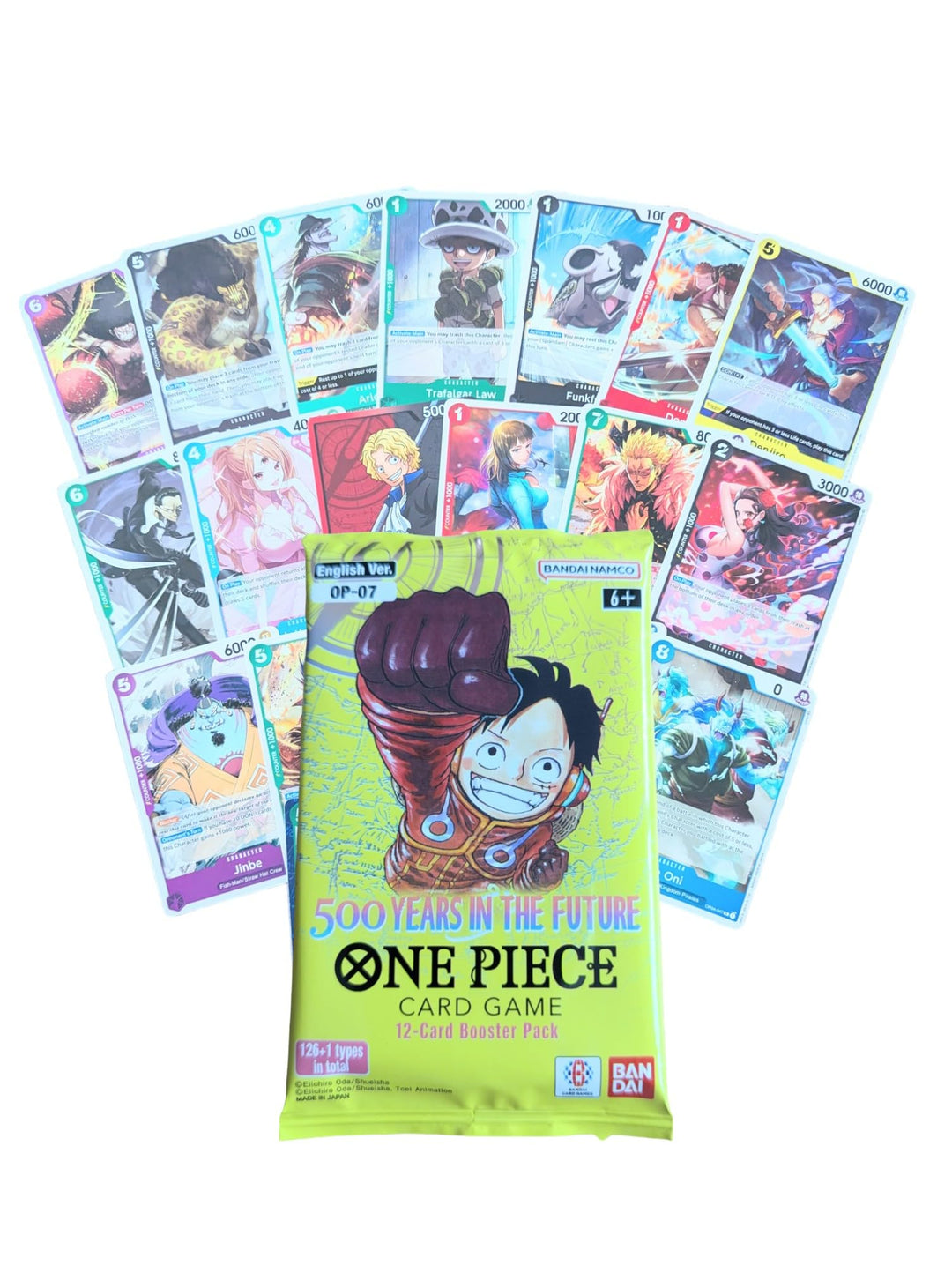 One Piece TCG - Trading Card Game - OP-07 500 Years in the Future - Booster Pack with 12 Cards, English