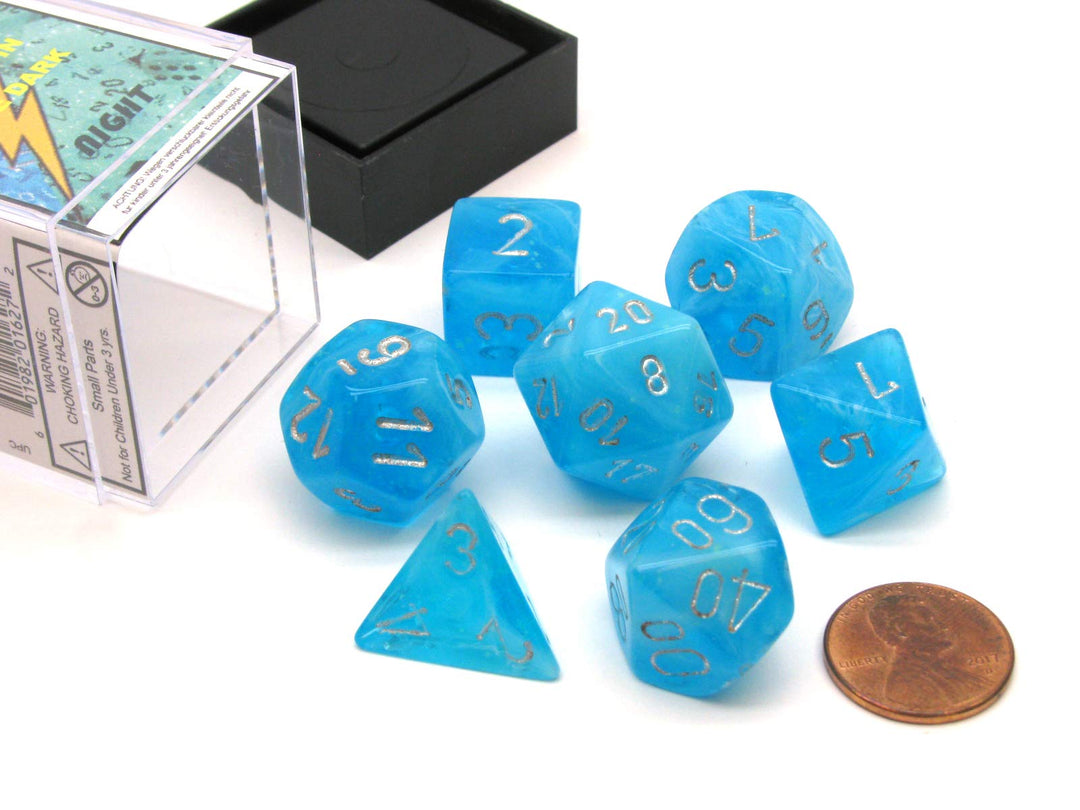 Luminary Polyhedral Sky-Silver 7-Die Set