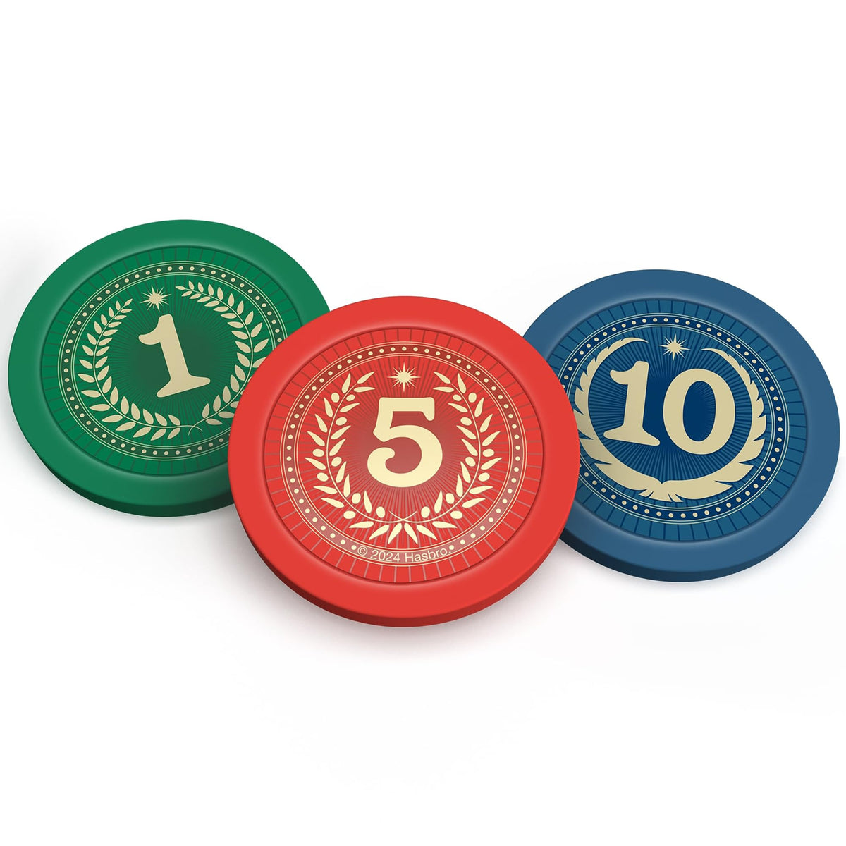 Renegade Games Studio: Axis & Allies: IPC Chips - 75 Weighted Chips, 1-5-10 Denominations, Plastic Storage Tray, Strategy Board Game Accessory Upgrade 2