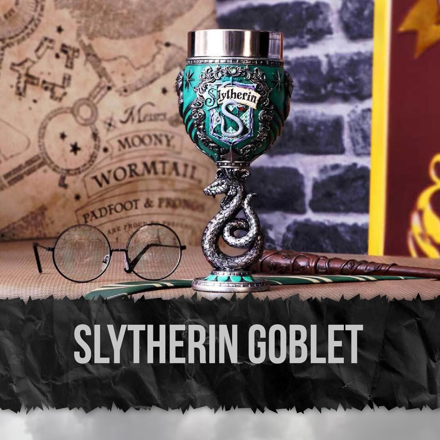 Harry Potter Slytherin Hogwarts House Collectible Goblet 19.5cm Drinking Mug 3