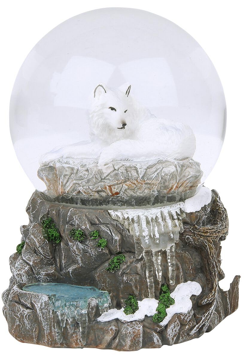 Guardian of the North Wolf Snowglobe 14.5cm