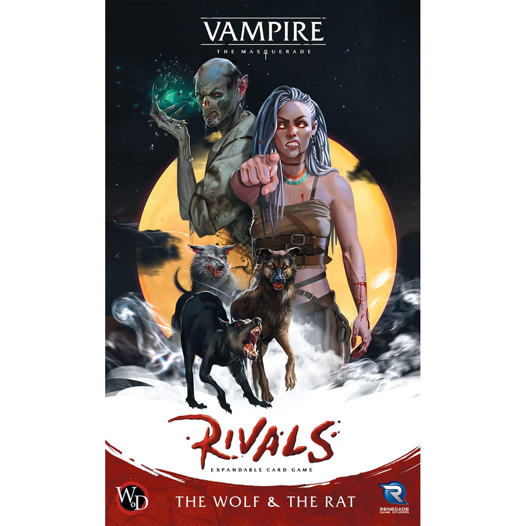 Renegade Games Studios Vampire: The Masquerade Rivals - The Wolf & The Rat Game Expansion - 2-4 Players, Ages 14+, 30-70 Min Game Play