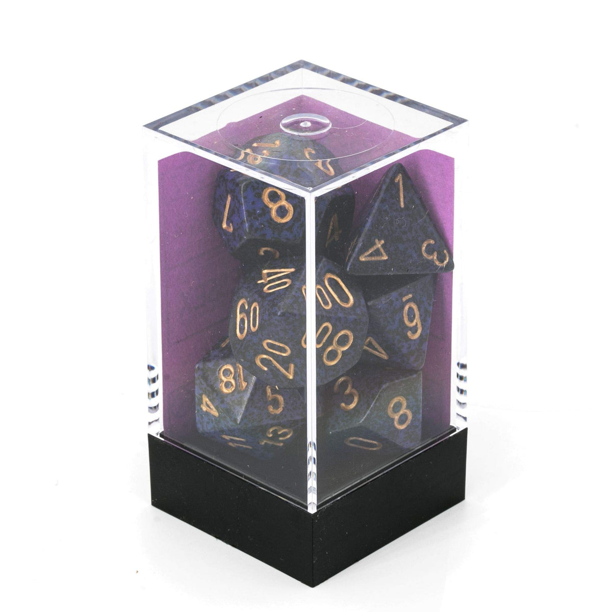Chessex CHX25337 Dice-Speckled Golden Cobalt Set 2