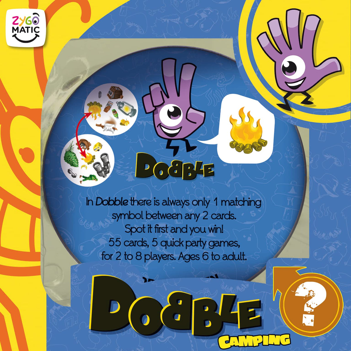 Asmodee | Dobble Camping | Card Game | Ages 6+ | 2-8 Players | 15 Minutes Playing Time 4