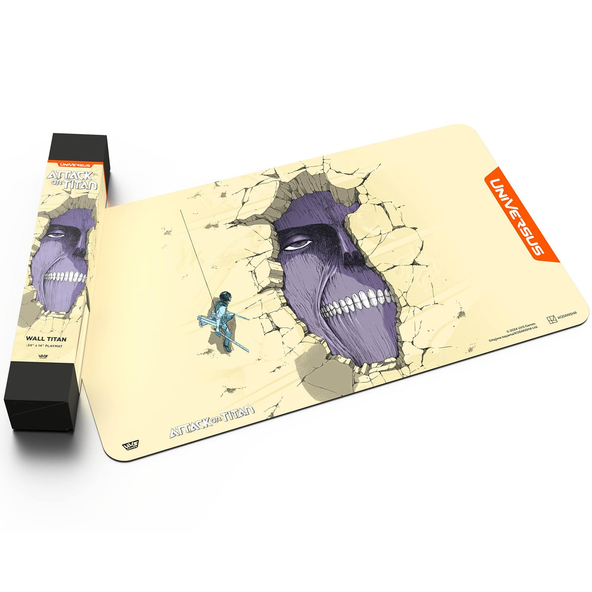 UniVersus Attack on Titan: Battle for Humanity - Wall Titan Playmat - 24 x 14 Neoprene Mat, Tabletop Card Game Accessory, UVS Games, Licensed 4