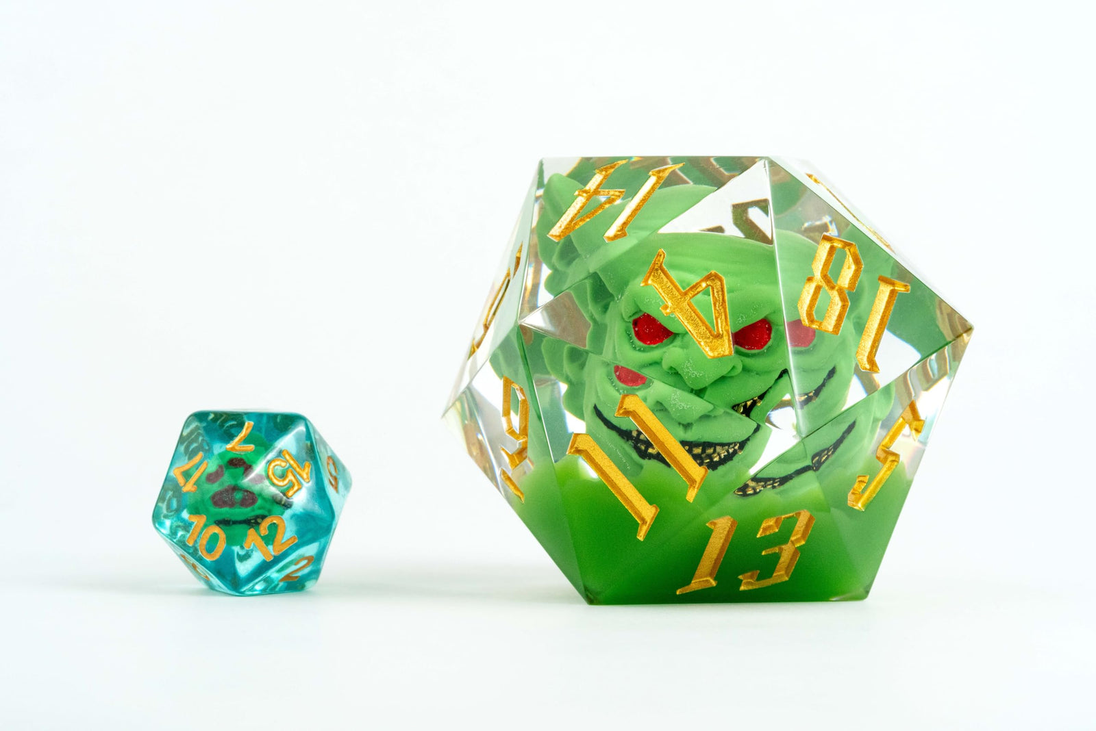 FanRoll by Metallic Dice Games 55mm Pathfinder Goblin Mammoth d20 2